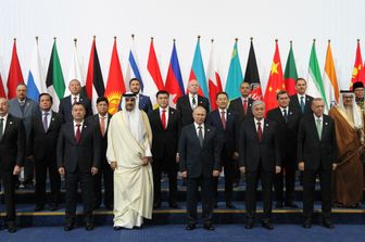 La foto dei leader alla conferenza di Astana