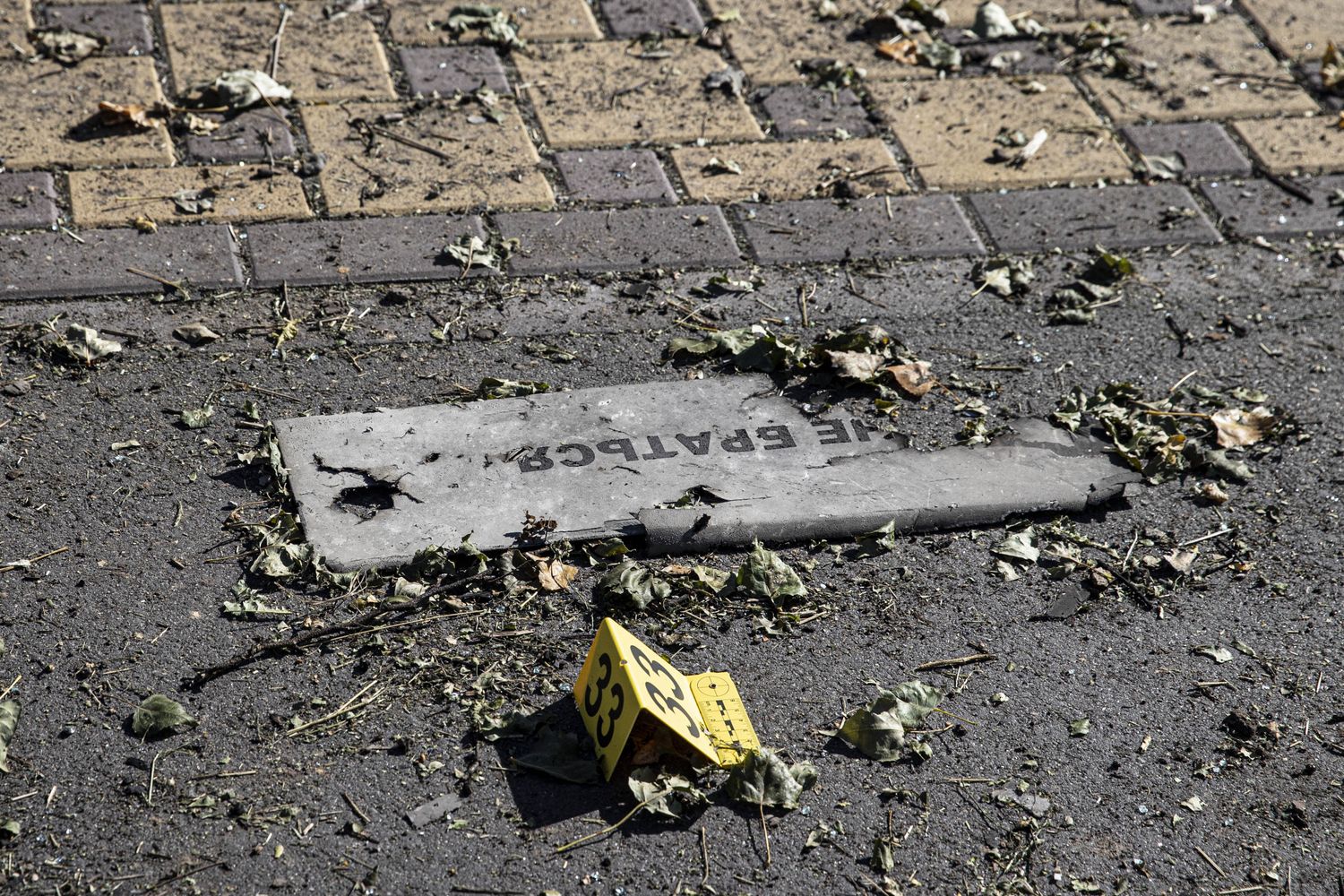 Un frammento di un drone kamikaze&nbsp;