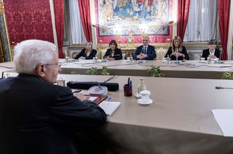 Il Presidente Sergio Mattarella a colloquio con la delegazione del Pd