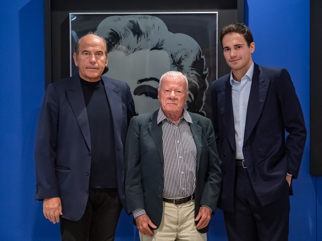 &nbsp;da sx Eugenio Falcioni, Achille Bonito Oliva, Edoardo Falcioni