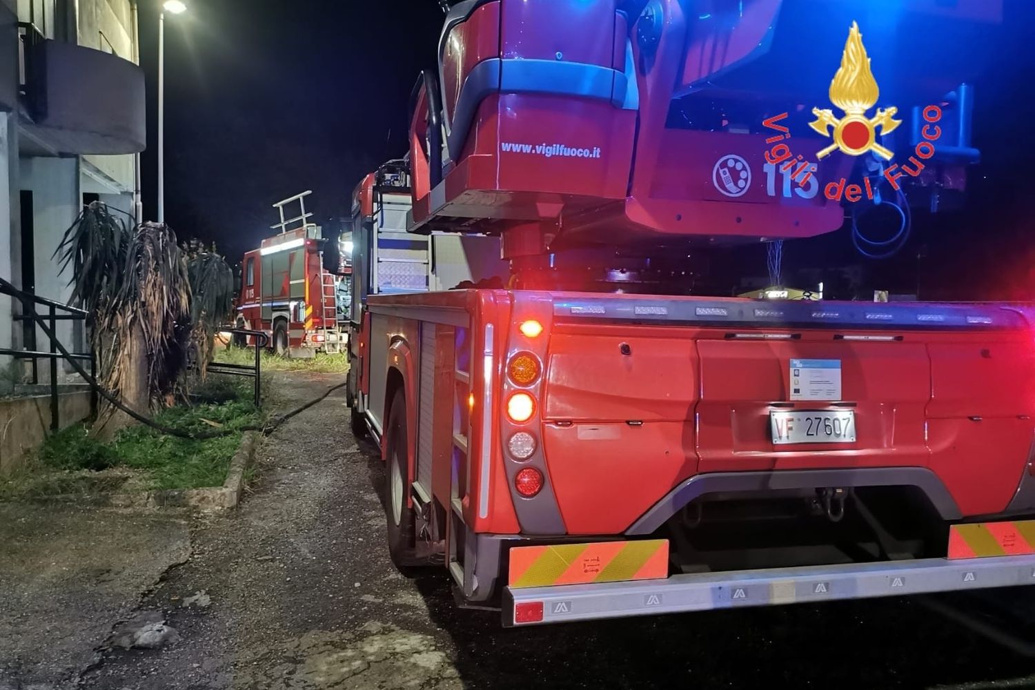 L'incendio nell'appartamento di Catanzaro