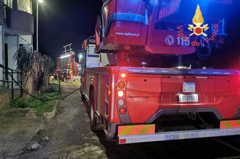 L'incendio nell'appartamento di Catanzaro