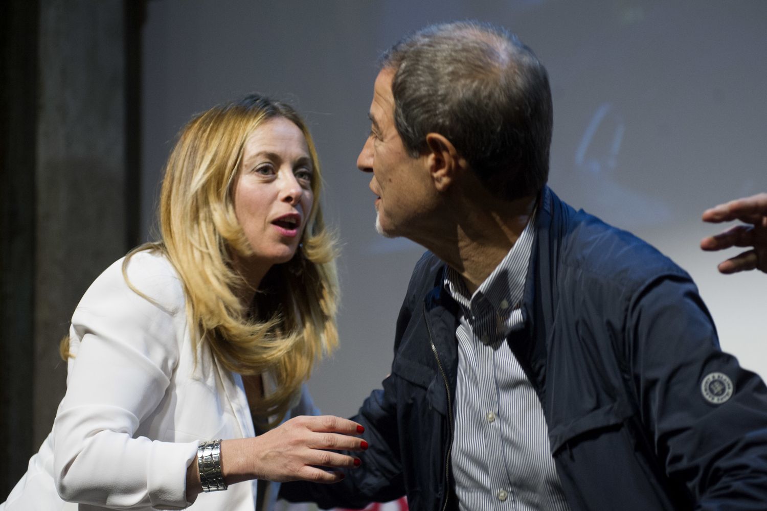 Giorgi Meloni e Nello Musumeci nel 2017&nbsp;