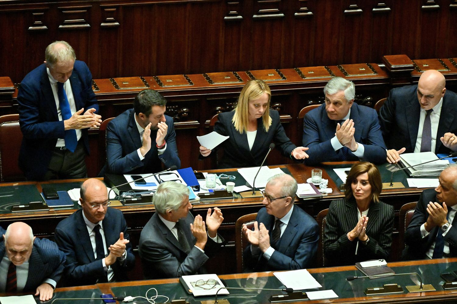Giorgia Meloni nell'Aula di Montecitorio&nbsp;