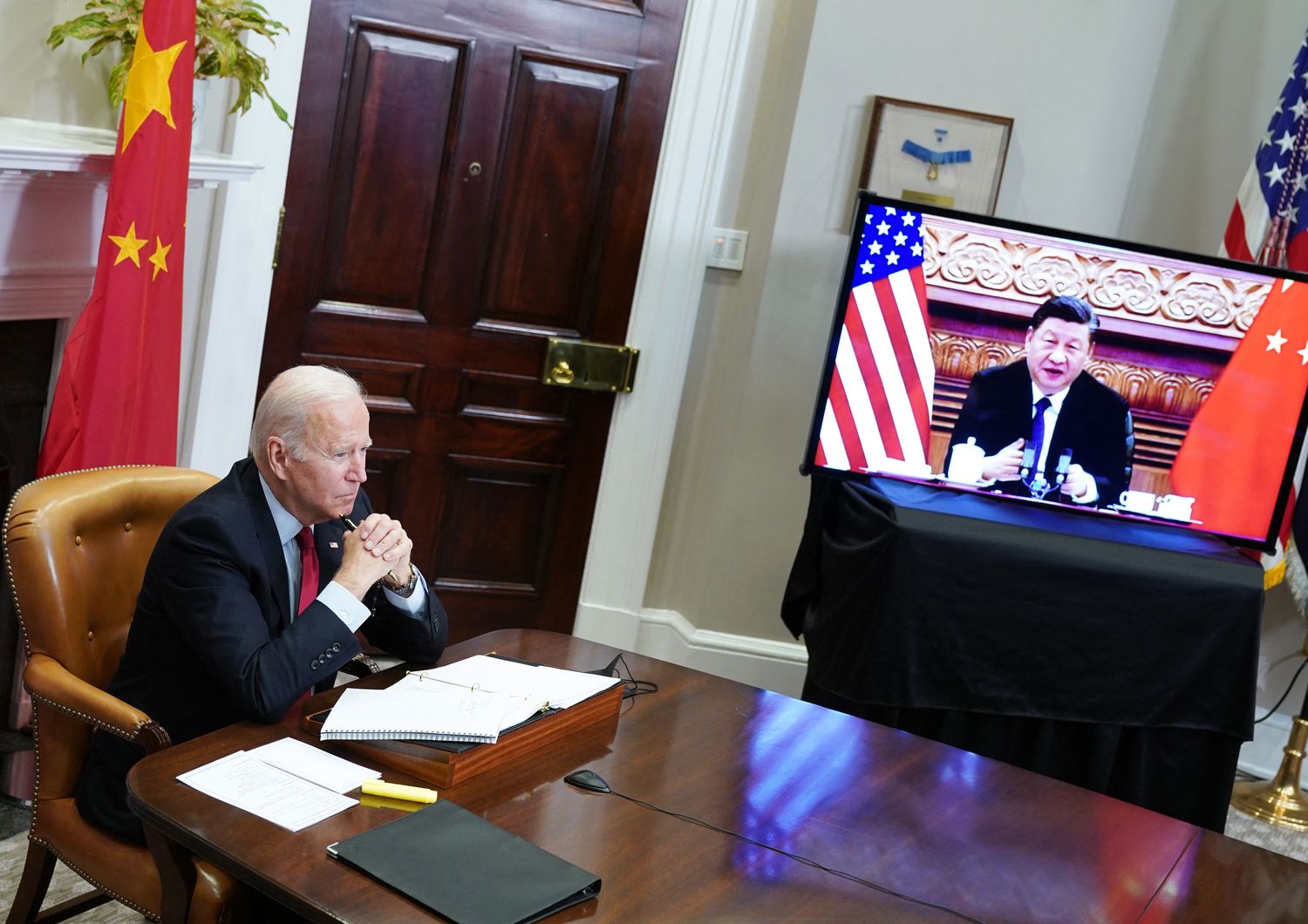Il presidente Usa Biden e il presidente cinese Xi&nbsp;