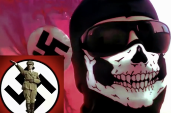 Un frame del video del suprematista opugliese