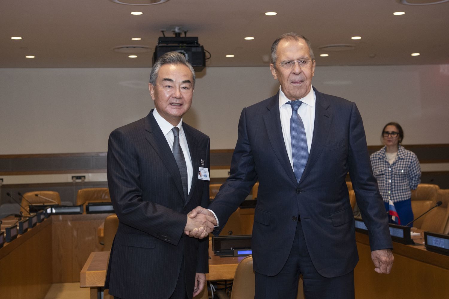 &nbsp;Wang Yi, Serghei Lavrov