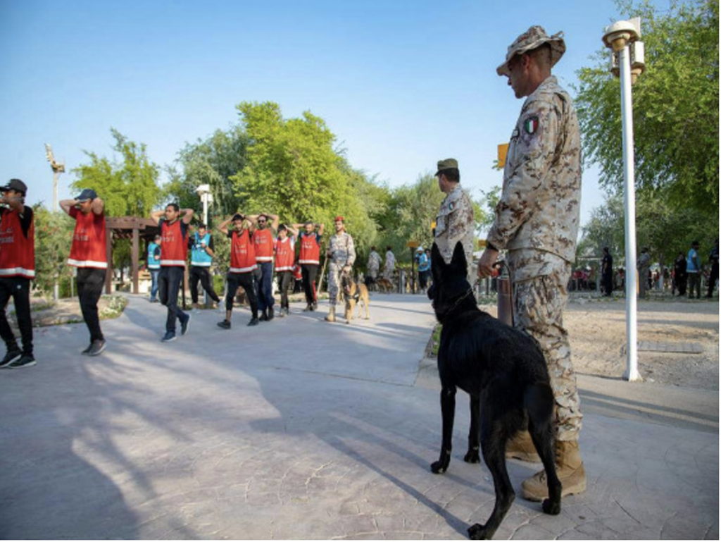 Militari italiani durante le esercitazioni in vista di Qatar2022