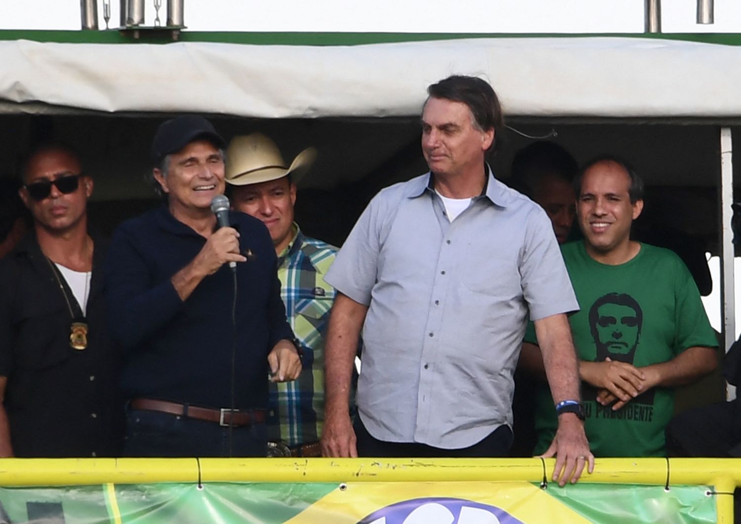 Nelson Piquet e Jair Bolsonaro&nbsp;