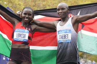 Sharon Lokedi e Evans Chebet&nbsp;