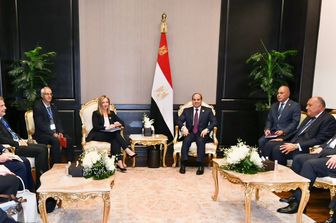 Il premier Giorgia Meloni e il presidente della Repubblica Araba d'Egitto, Abdel Fattah al-Sisi&nbsp;