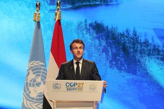 Il presidente Emmanuel Macron al Cop 27