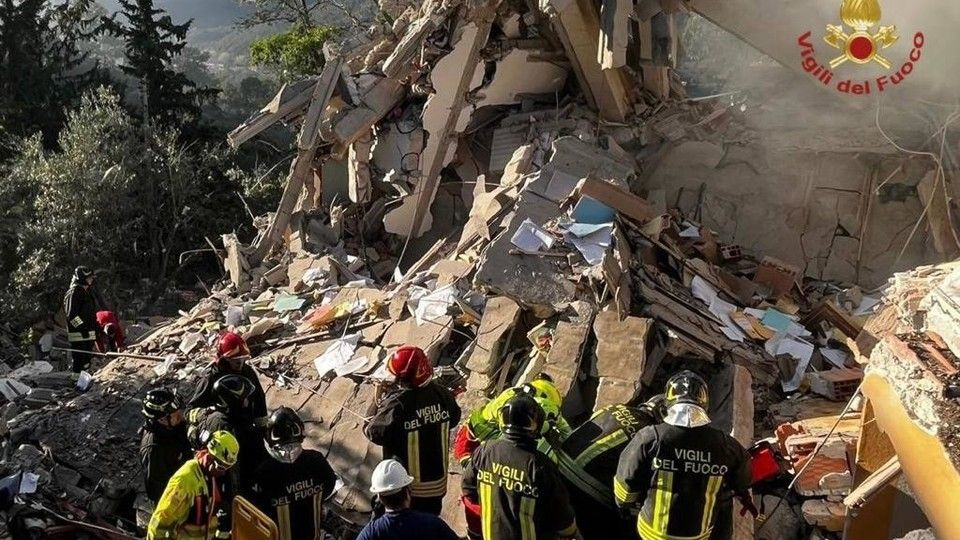 Il crollo dell'abitazione nel Nuorese