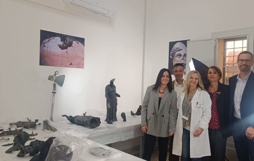 Uno dei bronzi ritrovati a San Casciano