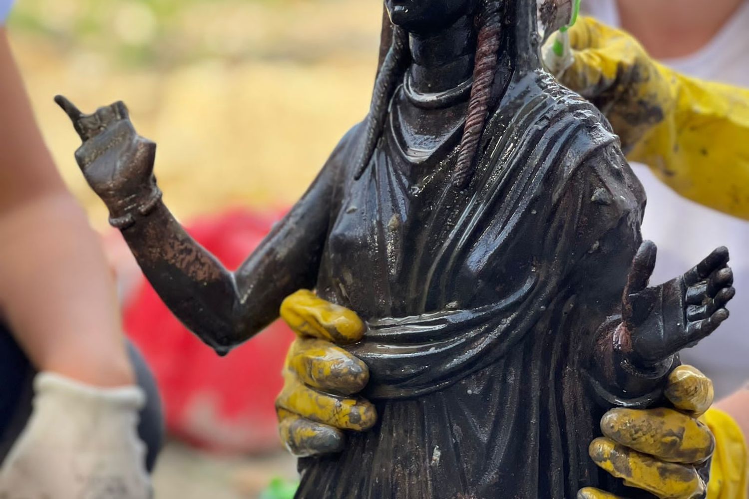 Uno dei bronzi ritrovati a San Casciano