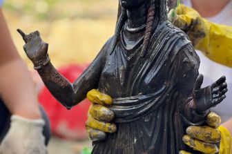 Uno dei bronzi ritrovati a San Casciano