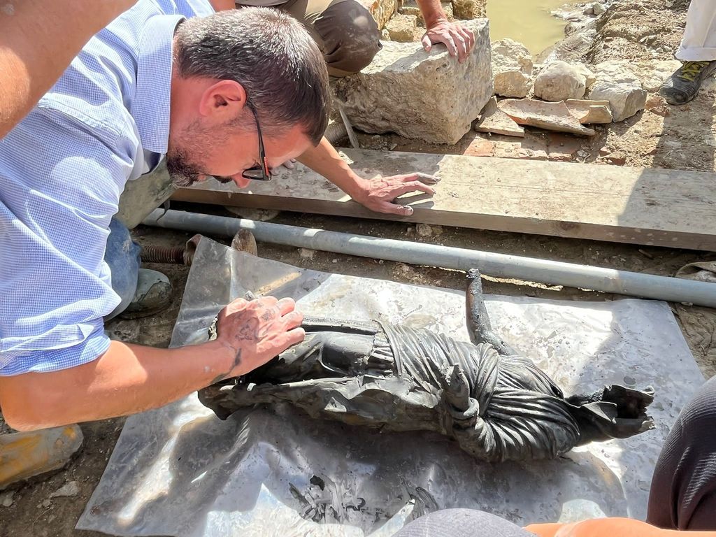 Uno dei bronzi ritrovati a San Casciano