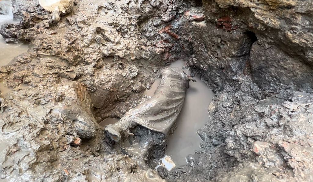 Uno dei bronzi ritrovati a San Casciano