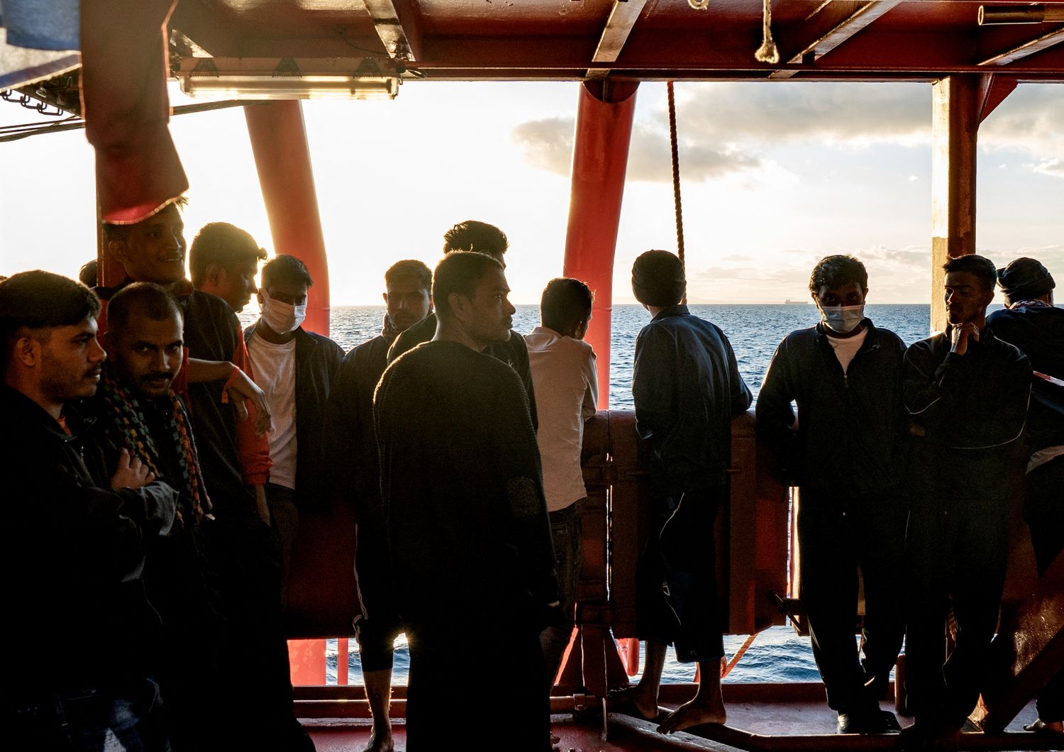 I migranti a bordo della Ocean Viking&nbsp;