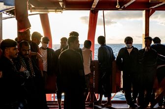 I migranti a bordo della Ocean Viking&nbsp;