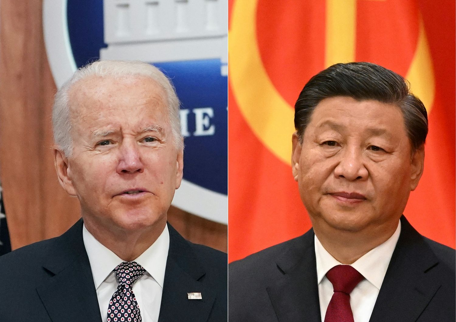 Joe Biden e Xi Jinping&nbsp;