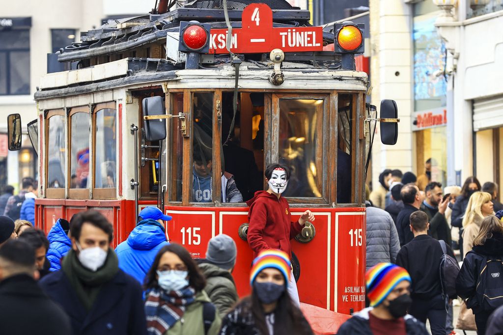 Lo storico tram di viale Istiklal&nbsp;