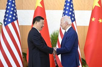 Xi Jinping e Joe Biden a Bali, 14 novembre 2022