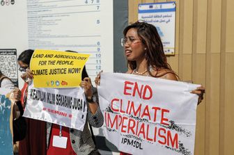 Attivisti per il clima alla Cop27 di Sharm el-Sheik