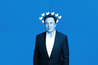 Elon Musk in un'illustrazione di&nbsp;Idriss&nbsp;Bigou-Gilles.