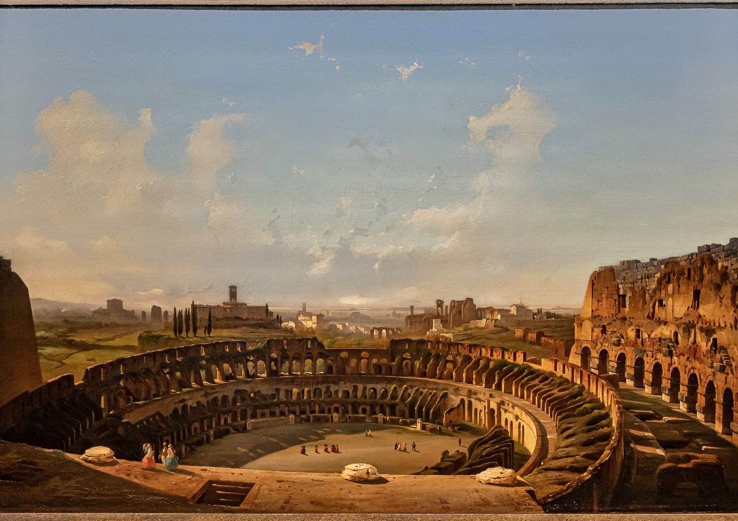 Ippolito Caffi: &quot;Veduta dell'interno del Colosseo&quot;, olio su tela, 1855&nbsp;