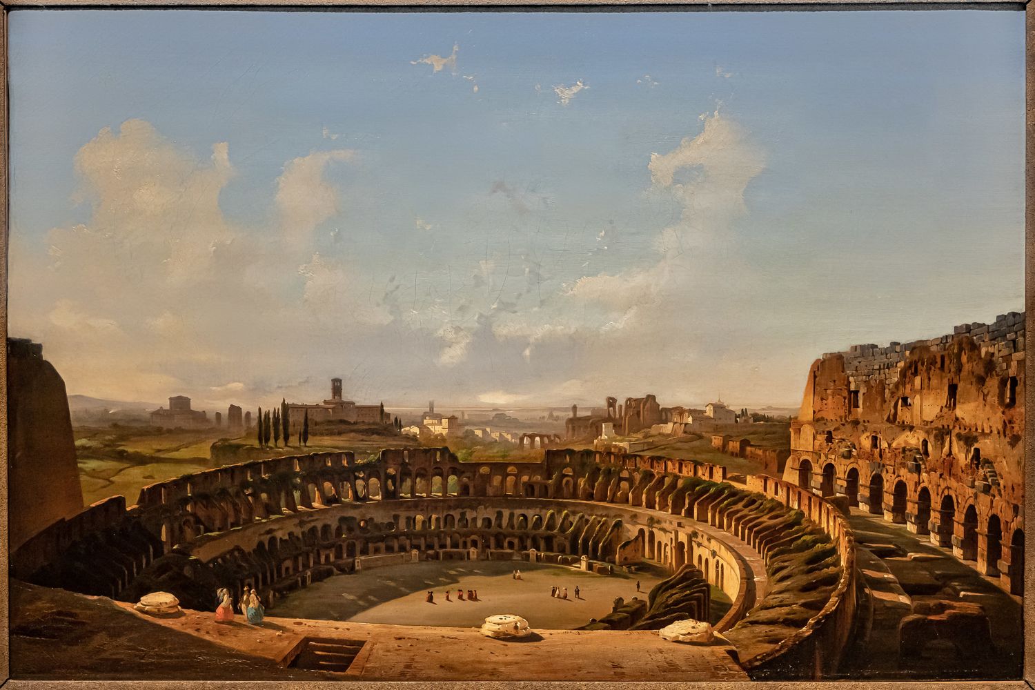 Ippolito Caffi: &quot;Veduta dell'interno del Colosseo&quot;, olio su tela, 1855&nbsp;