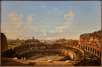 Ippolito Caffi: &quot;Veduta dell'interno del Colosseo&quot;, olio su tela, 1855&nbsp;