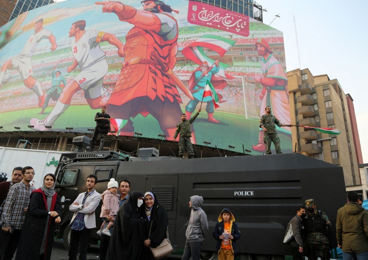 I festeggiamenti in Iran dopo la vittoria sul Galles