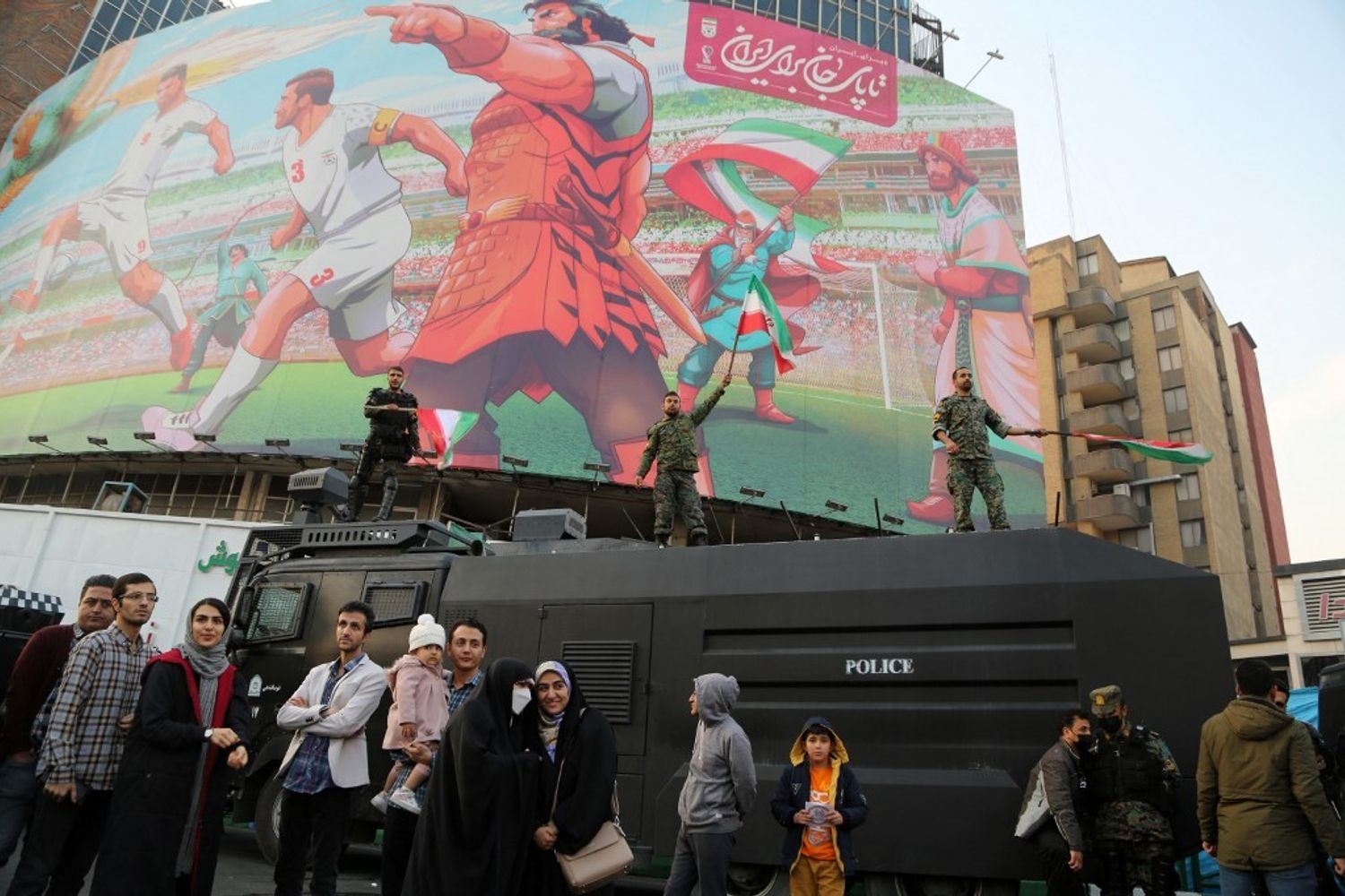 I festeggiamenti in Iran dopo la vittoria sul Galles