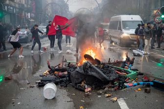 I disordini a Bruxelles dopo la vittoria del Marocco sul Belgio