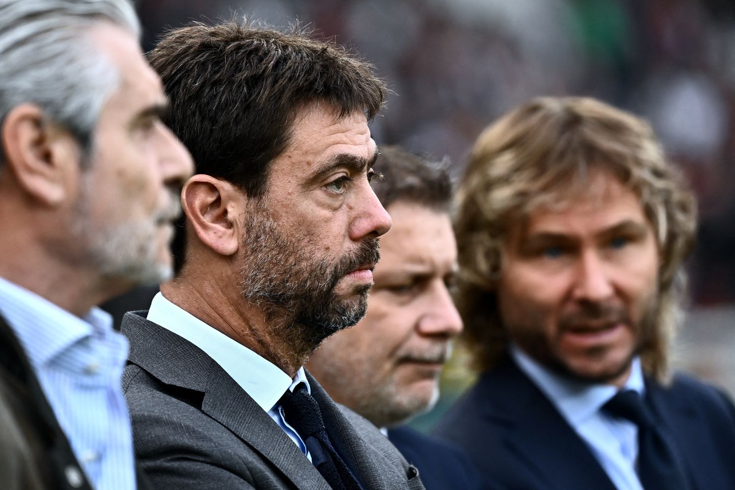 Andrea Agneli insieme ai manager della Juventus&nbsp;