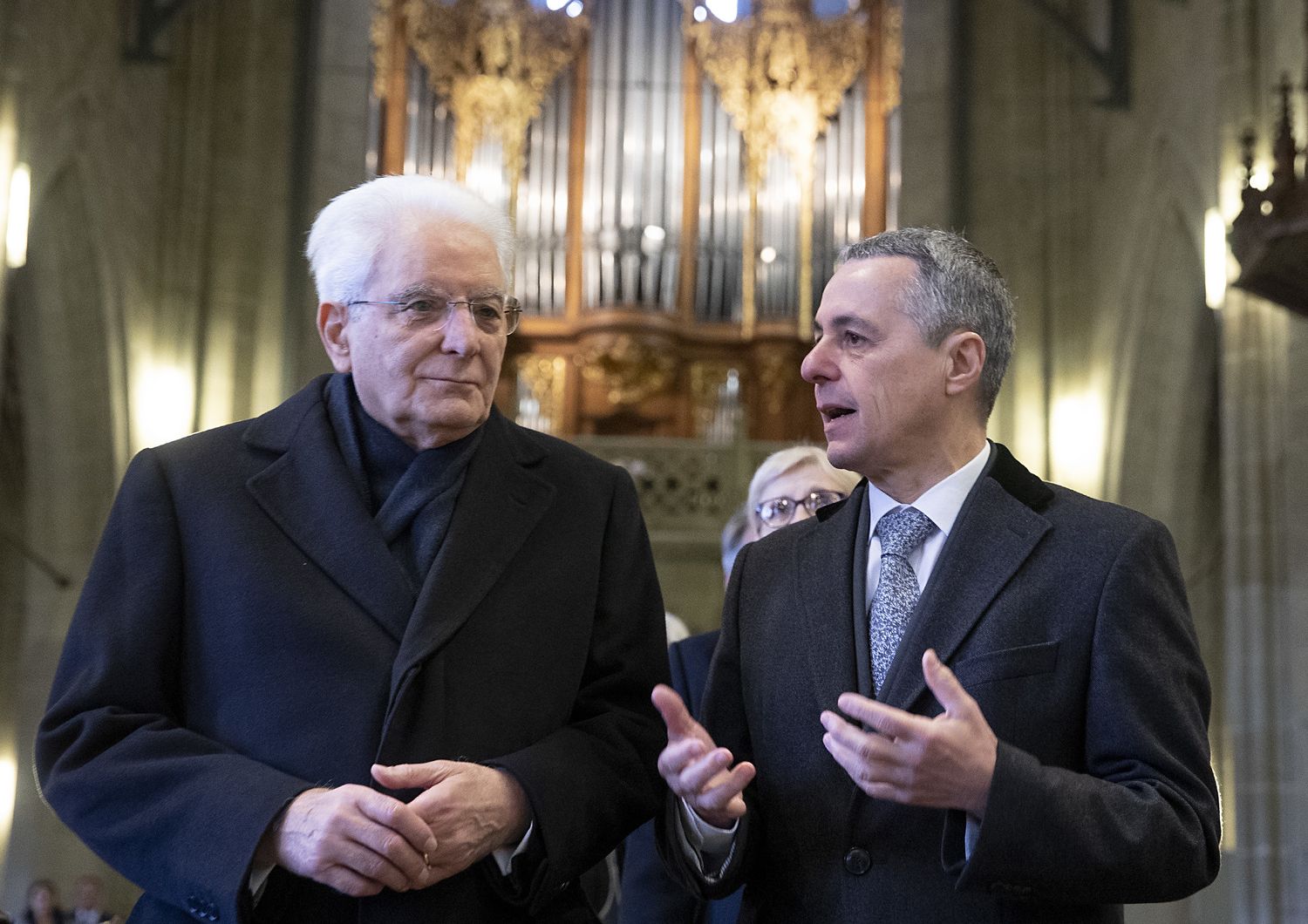 Il Presidente della Repubblica Sergio Mattarella e il Presidente della Confederazione Svizzera Ignazio Cass visitano la Cattedrale di Berna&nbsp;