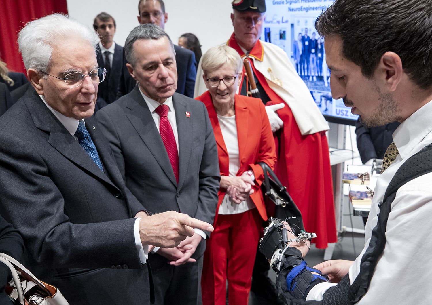 Il Presidente della Repubblica Sergio Mattarella e il Presidente della Confederazione Svizzera Ignazio Cassis al Politecnico federale di Zurigo&nbsp;