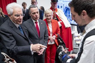 Il Presidente della Repubblica Sergio Mattarella e il Presidente della Confederazione Svizzera Ignazio Cassis al Politecnico federale di Zurigo&nbsp;