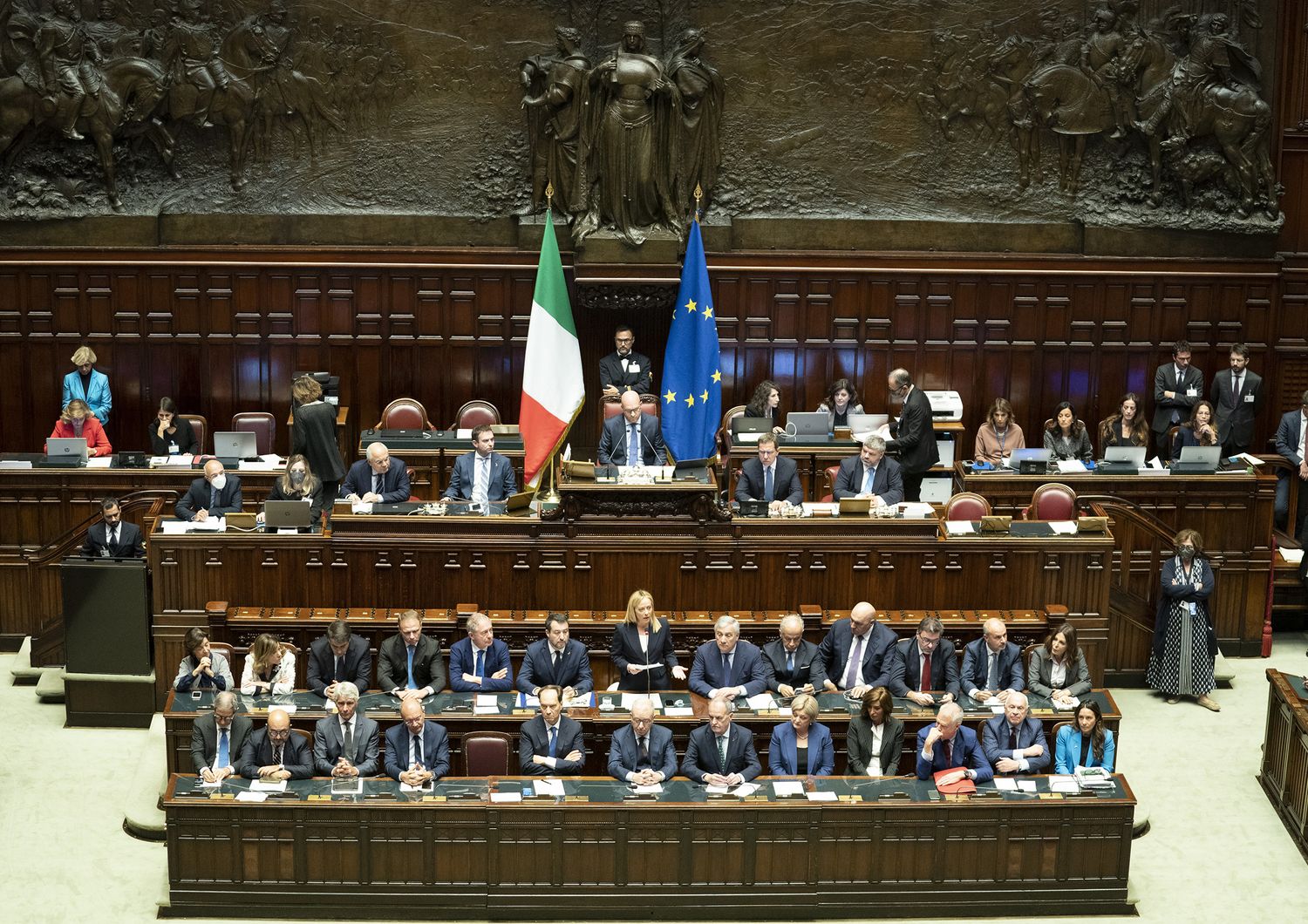 La Camera dei deputati con il governo Meloni&nbsp;