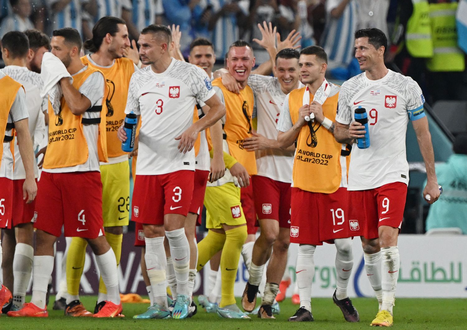 La Polonia festeggia il passaggio agli ottavi di finale di Qatar 2022&nbsp;