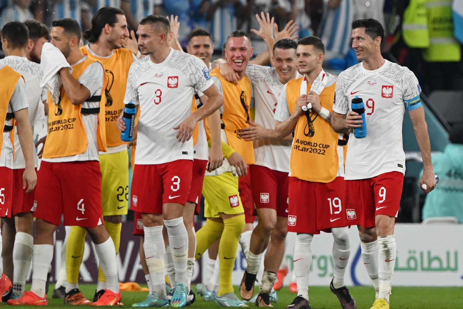 La Polonia festeggia il passaggio agli ottavi di finale di Qatar 2022&nbsp;