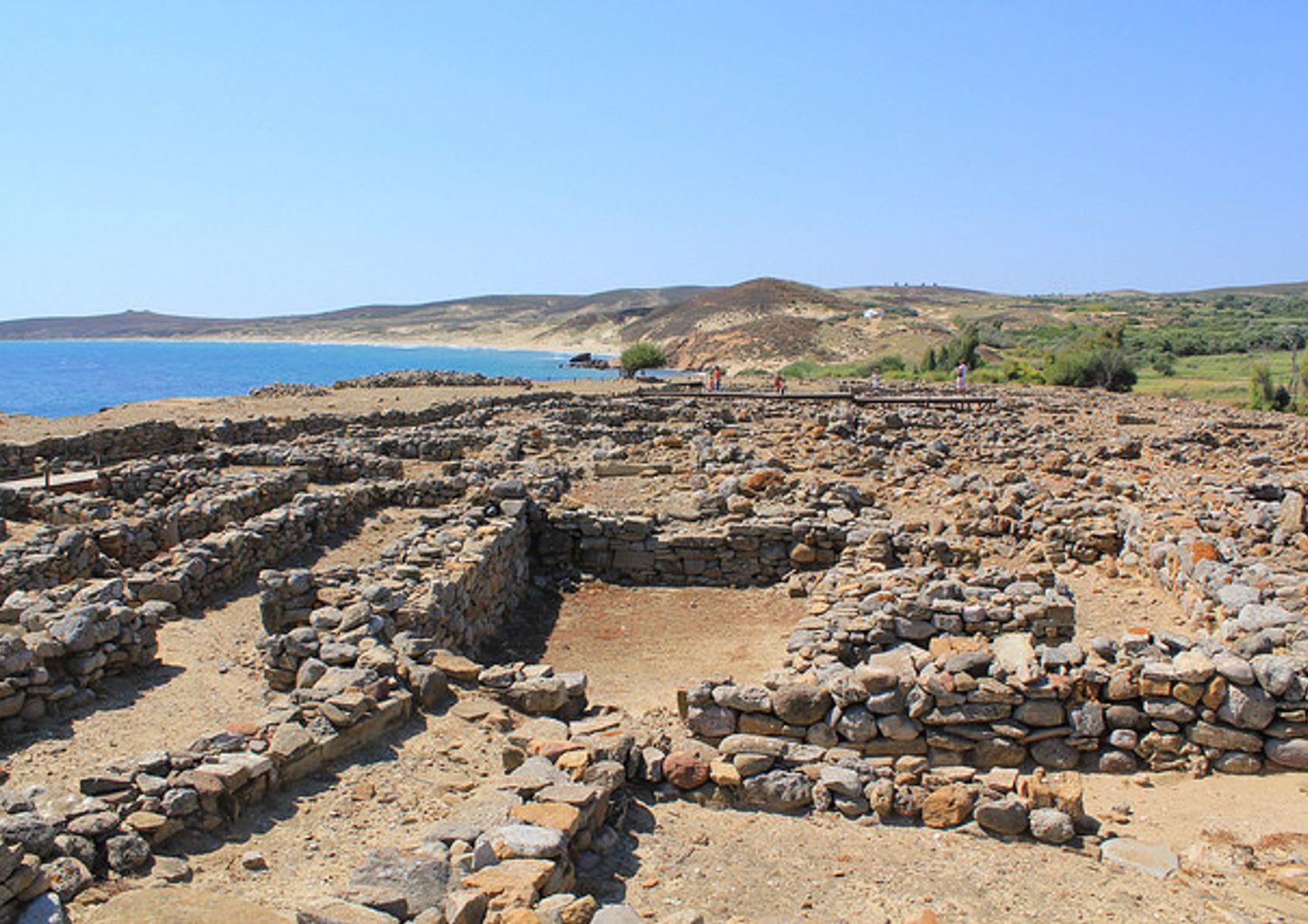 Veduta dell&rsquo;abitato dell&rsquo;et&agrave; del Bronzo di Poliochni, Lemnos