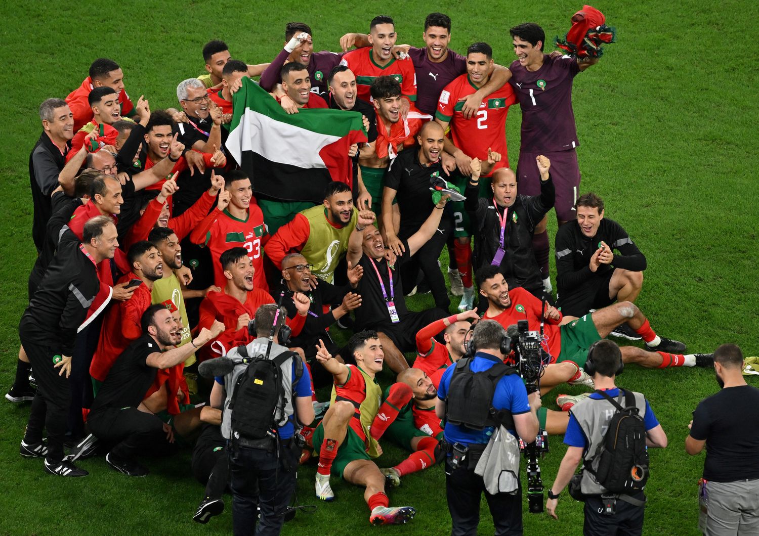 Il Marocco festeggia la qualificazione ai quarti
