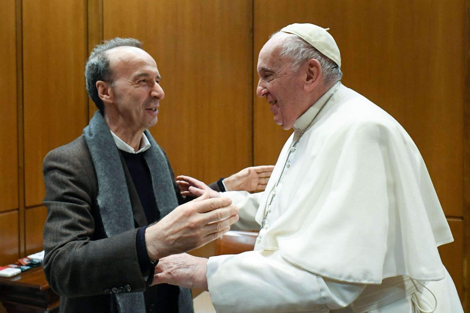 &nbsp;Il papa incontra Roberto Benigni&nbsp;