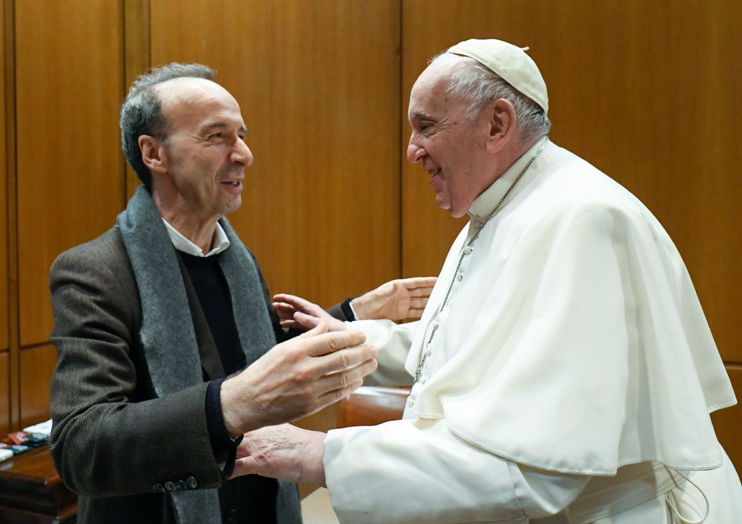 &nbsp;Il papa incontra Roberto Benigni&nbsp;