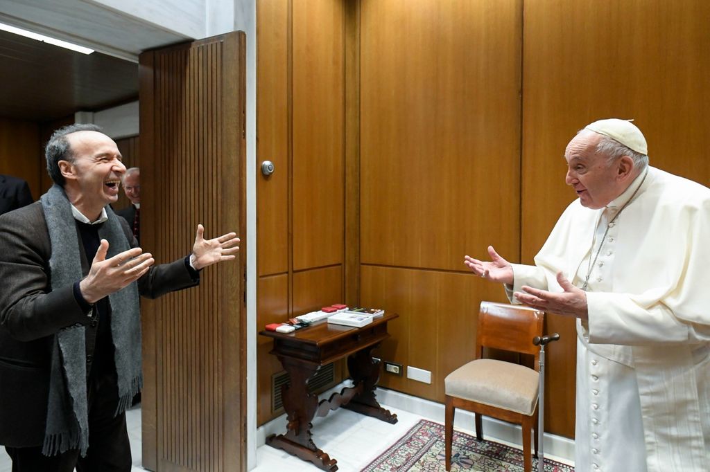 &nbsp;Il papa incontra Roberto Benigni&nbsp;