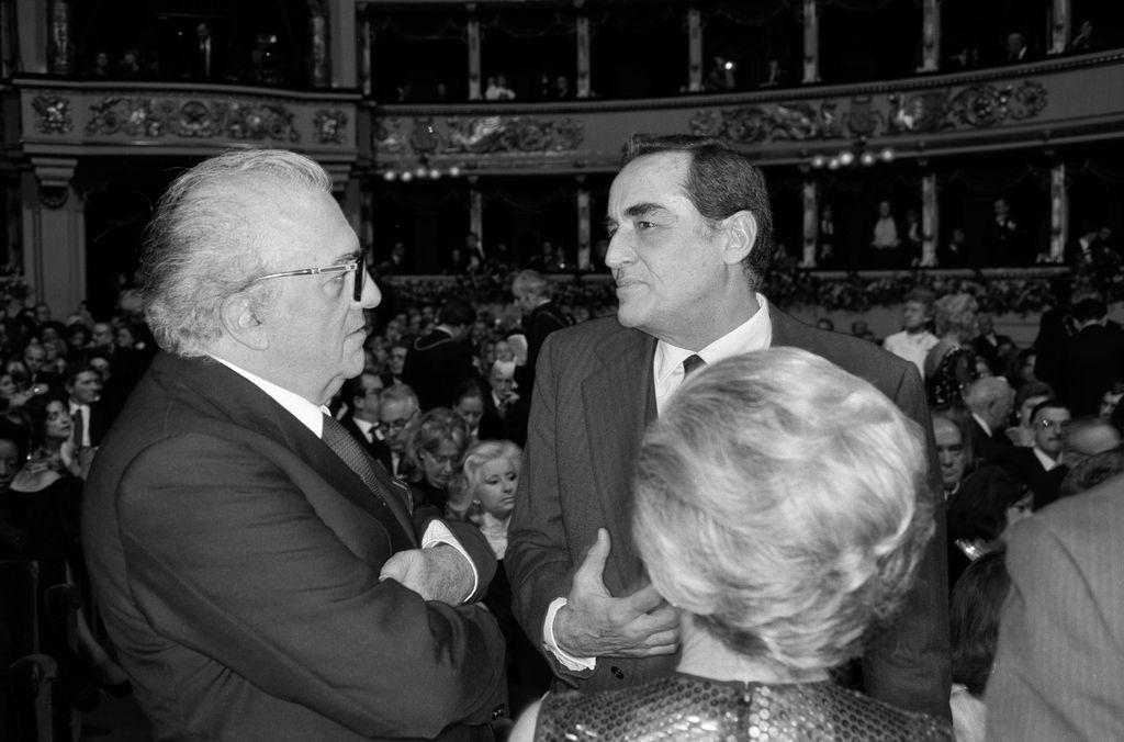 Vittorio Gassman e Federico Fellini&nbsp;
