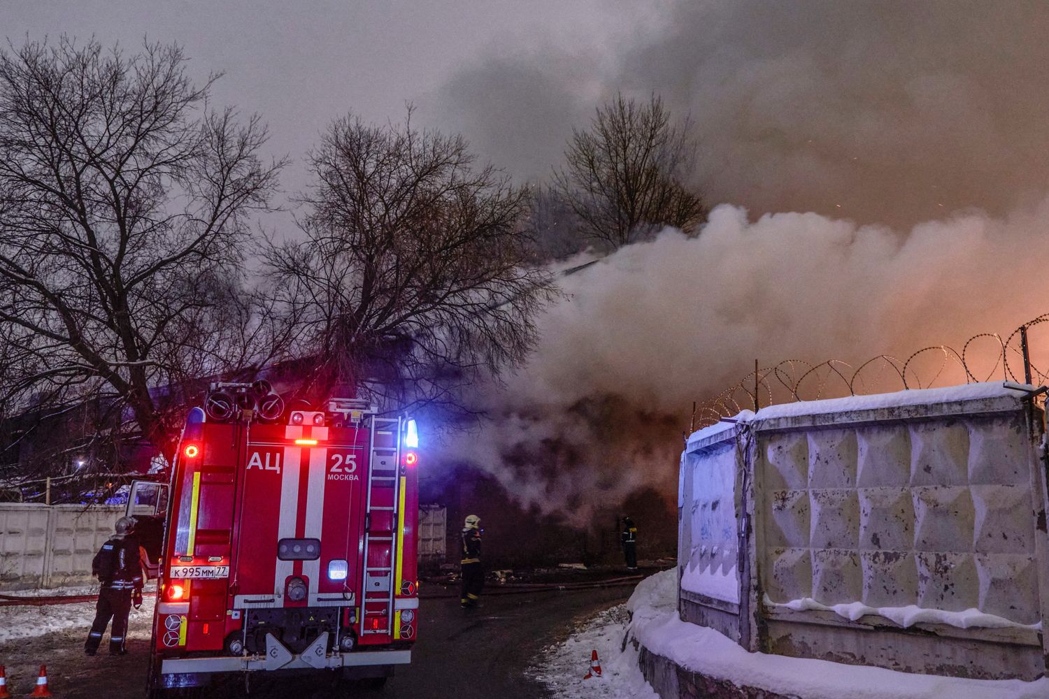 Un incendio a Mosca (foto di repertorio)
