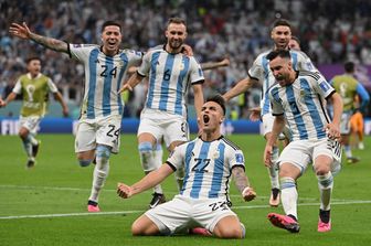 L'esultanza di Lautaro